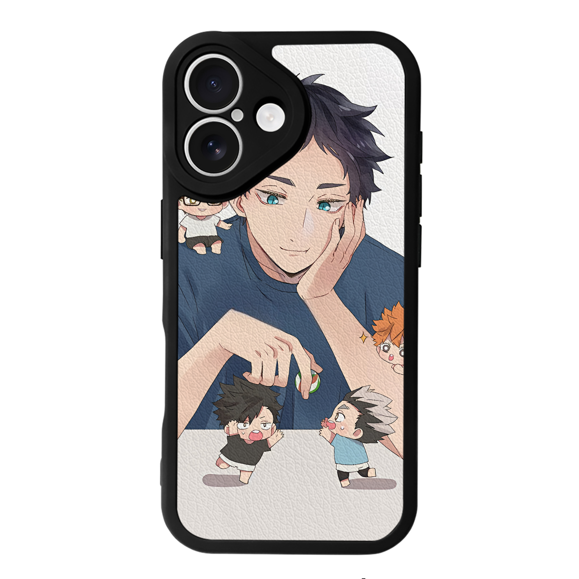 （画像用） ハイキュー!! Haikyu!! 【iPhone 16シリーズ対応】シリコンスマホケース（レザー調） 材質：シリコン